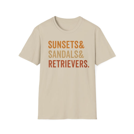 Sunsets & Sandals & Retrievers T-Shirt