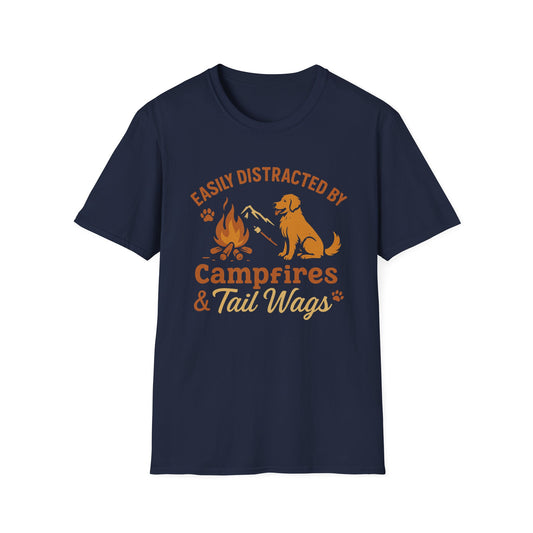 Easily Distracted By Campfires & Tail Wags T-Shirt