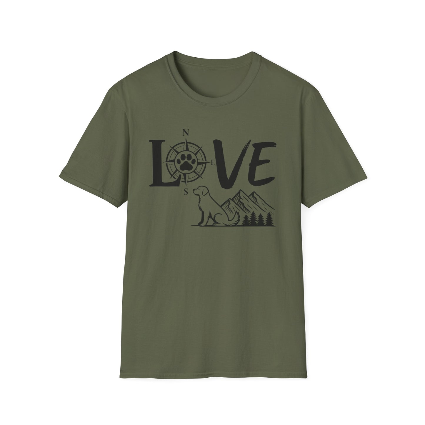 LOVE - Compass Dog T-Shirt