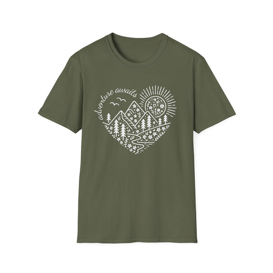 Adventure Awaits Heart T-Shirt