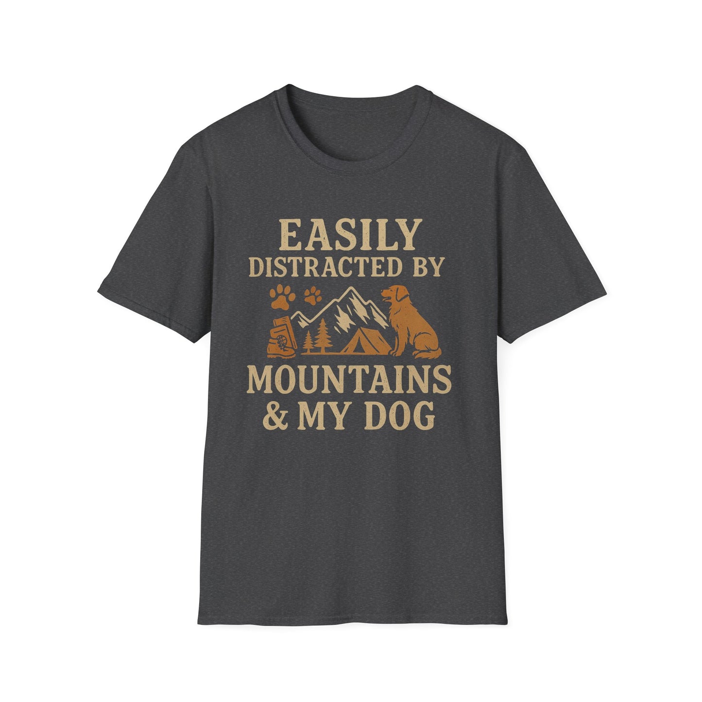 Easily Distracted By Mountains And My Dog T-Shirt