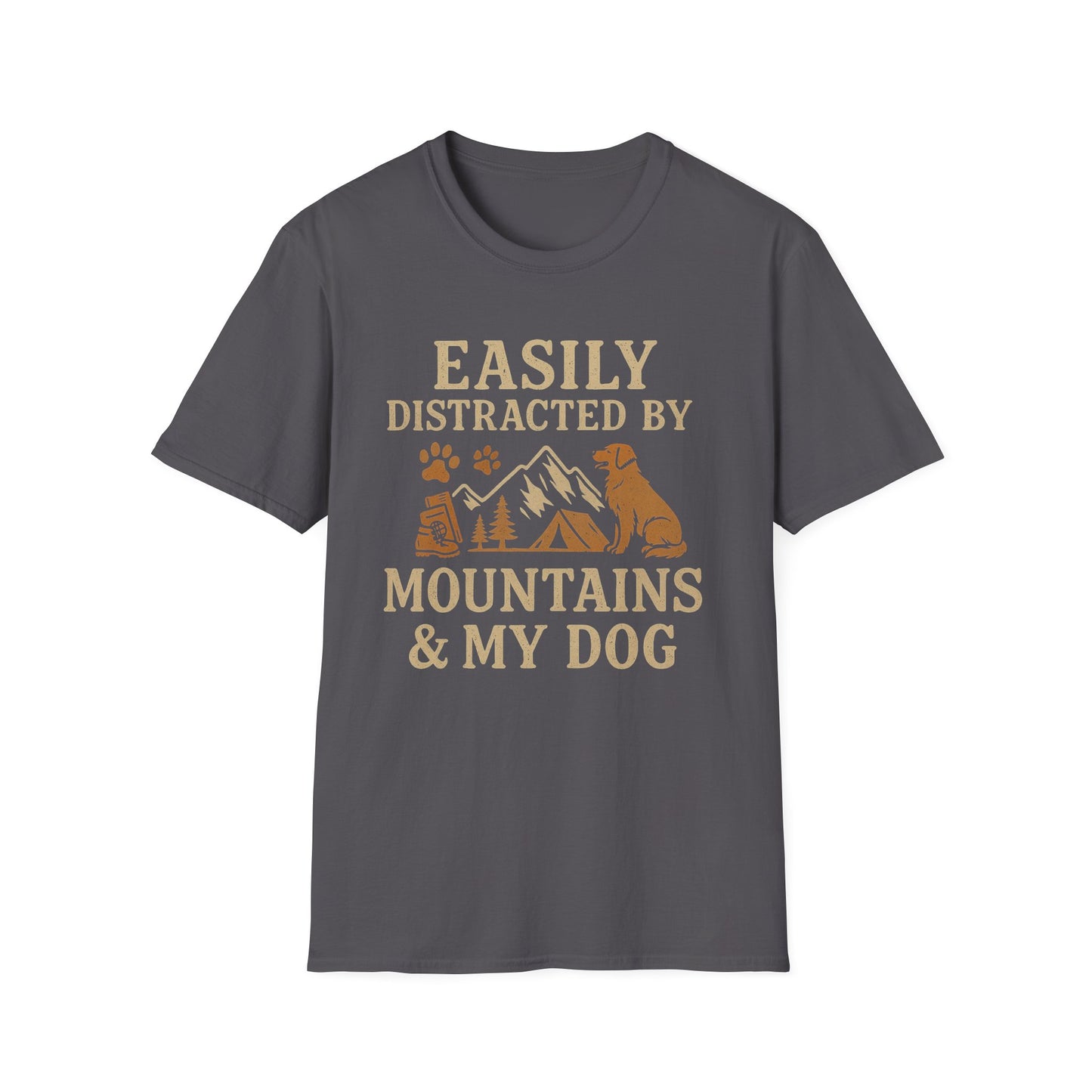 Easily Distracted By Mountains And My Dog T-Shirt