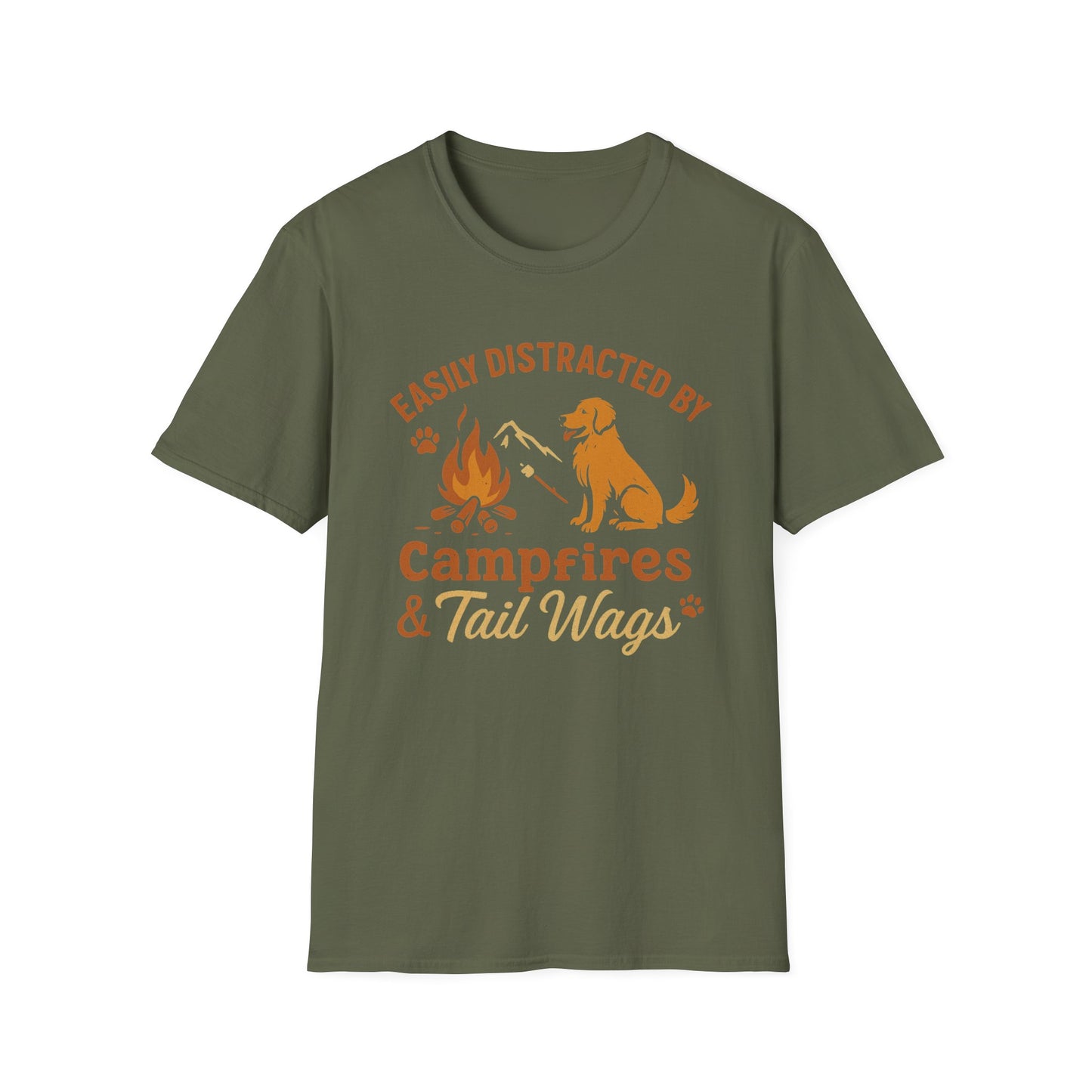 Easily Distracted By Campfires & Tail Wags T-Shirt