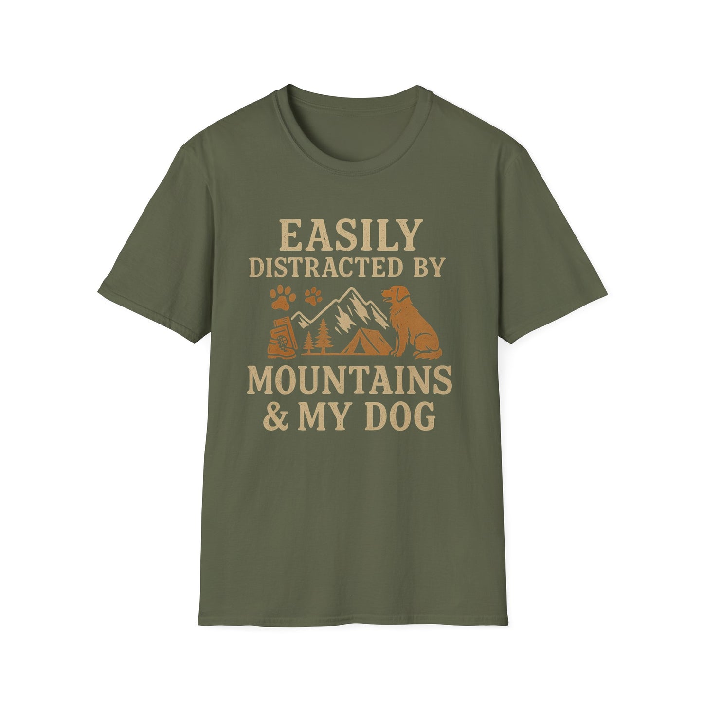 Easily Distracted By Mountains And My Dog T-Shirt