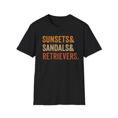 Sunsets & Sandals & Retrievers T-Shirt