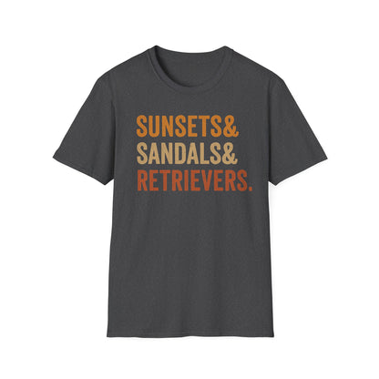 Sunsets & Sandals & Retrievers T-Shirt