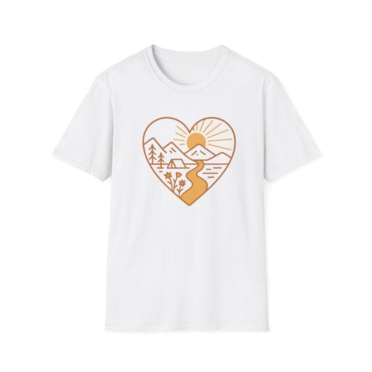 Nature-Inspired Heart T-Shirt