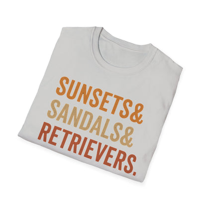 Sunsets & Sandals & Retrievers T-Shirt