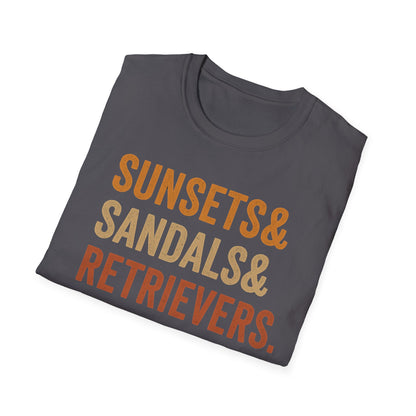 Sunsets & Sandals & Retrievers T-Shirt