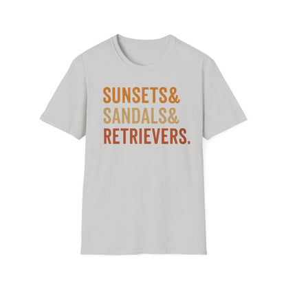 Sunsets & Sandals & Retrievers T-Shirt