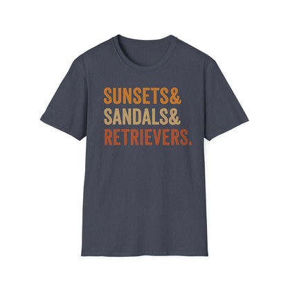 Sunsets & Sandals & Retrievers T-Shirt