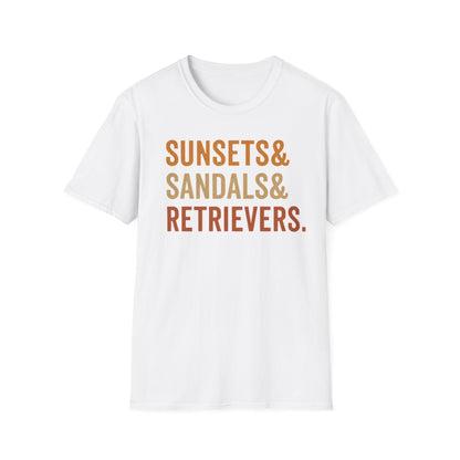 Sunsets & Sandals & Retrievers T-Shirt